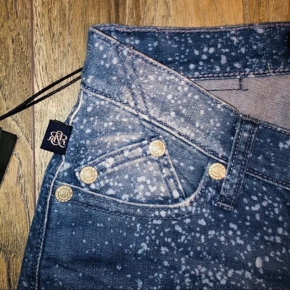 NWT Rock & Republic Splatter Boyfriend Skinny Jeans Size 0M - Picture 4 of 12